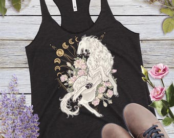 Borzoi Tank Top | Witchy Whimsigoth Boho Hippie Borzoi Dog Women's Racerback Tank