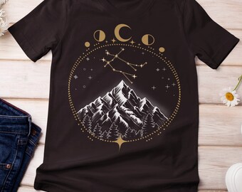 Camisa Gêmeos Horóscopo Único Arte Zodíaco Constelação Boho Hippie Camiseta Unissex