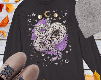 Ball Python Shirt Witchy Snake Shirt Aesthetic Snake Unisex Long Sleeve Tee