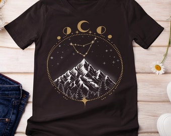 Chemise Capricorne Horoscope unique Art Constellation du zodiaque Boho Hippie T-shirt unisexe