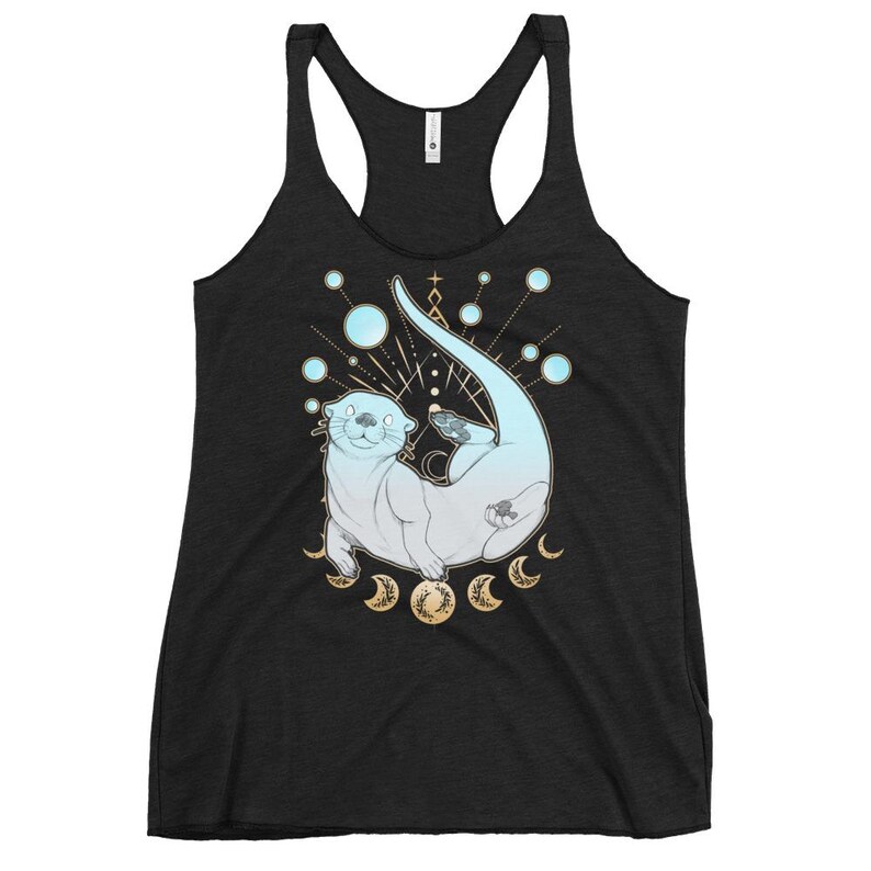 Otter Tank Top | Witchy Whimsigoth Boho Hippie River Otter Women's Racerback Tank