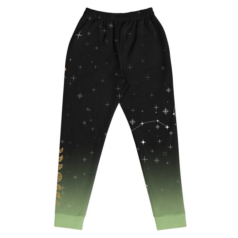Eco-Friendly Recycled Sweatpants | Artistic Witchy Sweatpants with Luna Moth Art | Women's Joggers