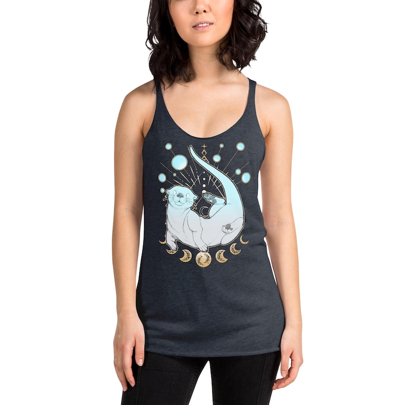 Otter Tank Top | Witchy Whimsigoth Boho Hippie River Otter Women's Racerback Tank