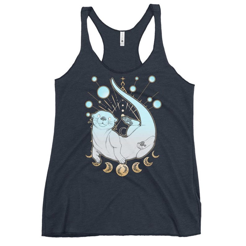 Otter Tank Top | Witchy Whimsigoth Boho Hippie River Otter Women's Racerback Tank
