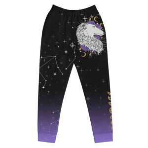 Eco-Friendly Recycled Sweatpants | Artistic Witchy Sweatpants with Borzoi Art | Women's Joggers