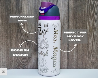 Bookish Owala FreeSip Bottle - Personalized Design- Gift + Other Hobbies