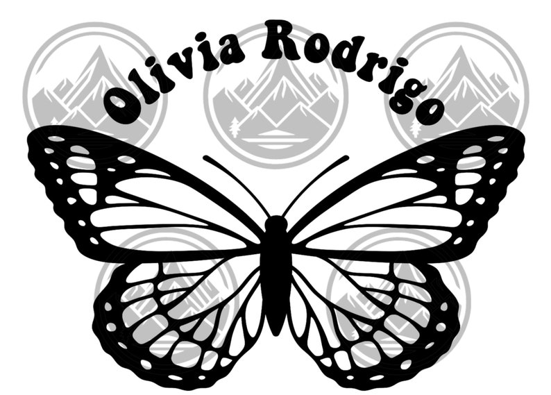 Olivia Rodrigo Butterfly Design PNG Digital File image 2