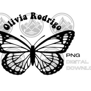 Olivia Rodrigo Butterfly Design PNG Digital File image 1