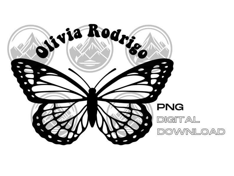 Olivia Rodrigo Butterfly Design PNG Digital File image 1