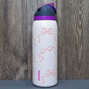 Bow Owala Freesip Bottle - Sublimated Design- Unique Gift for Teachers