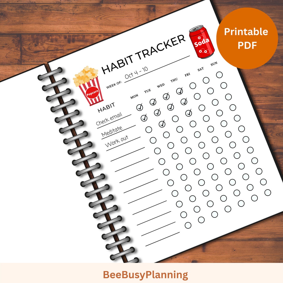 Everyday Habit Tracker, Weekly Habit Tracker Printable, Habit Planner ...