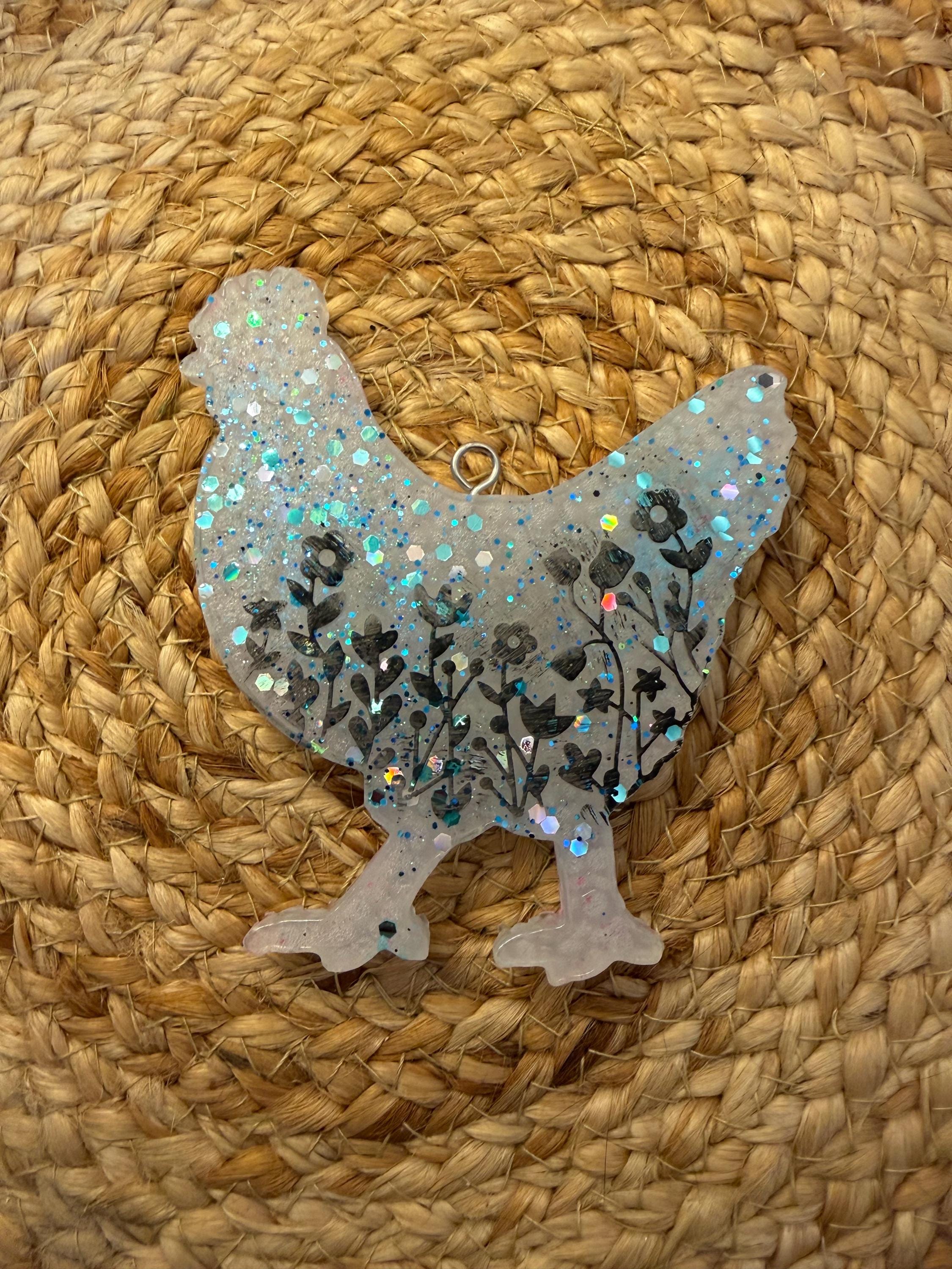 Chicken Floral Car Freshie - Etsy