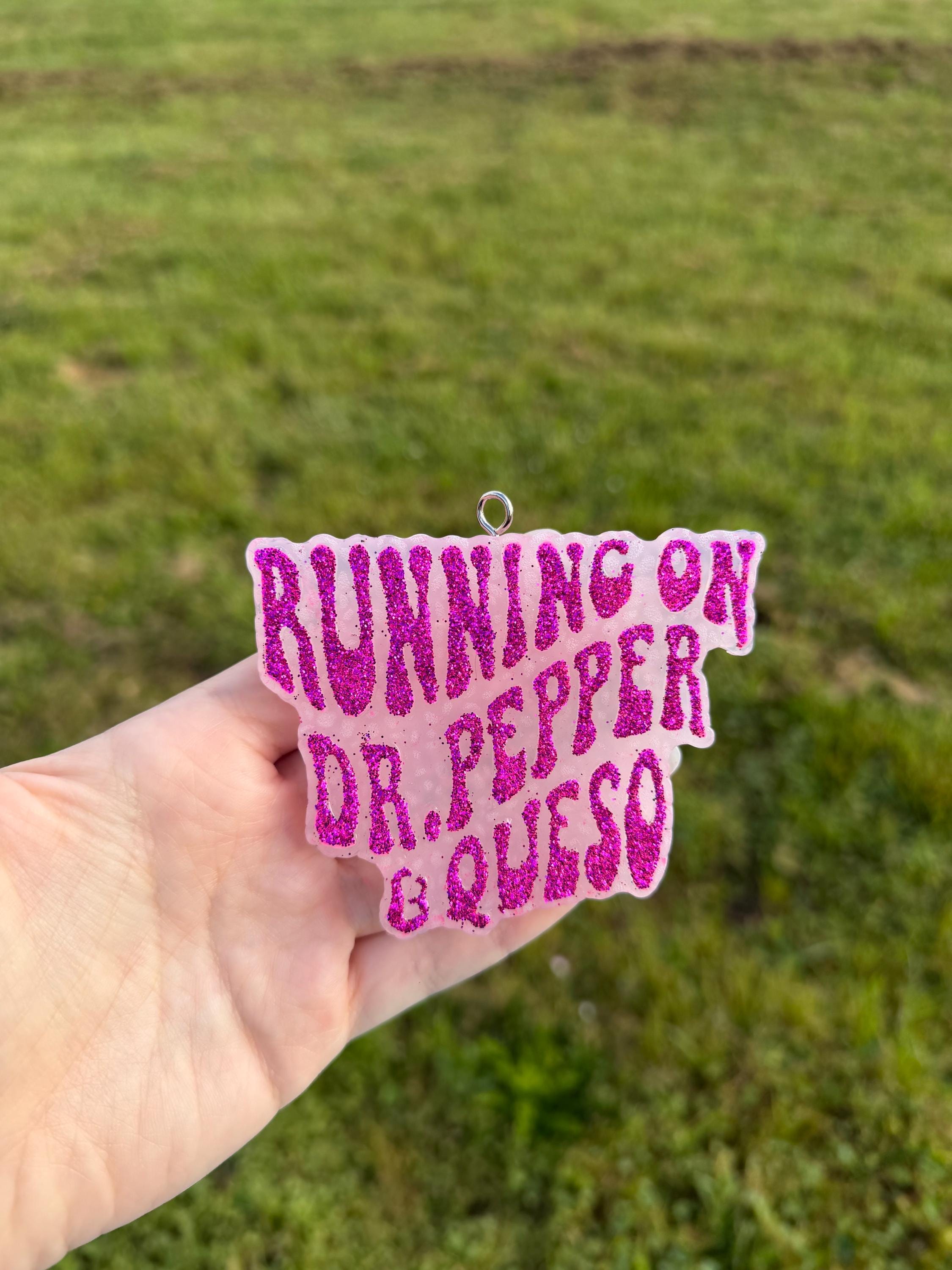 Running on Dr Pepper & Queso Car Freshie / handmade freshies ready to ship / western car freshies / mom life freshies