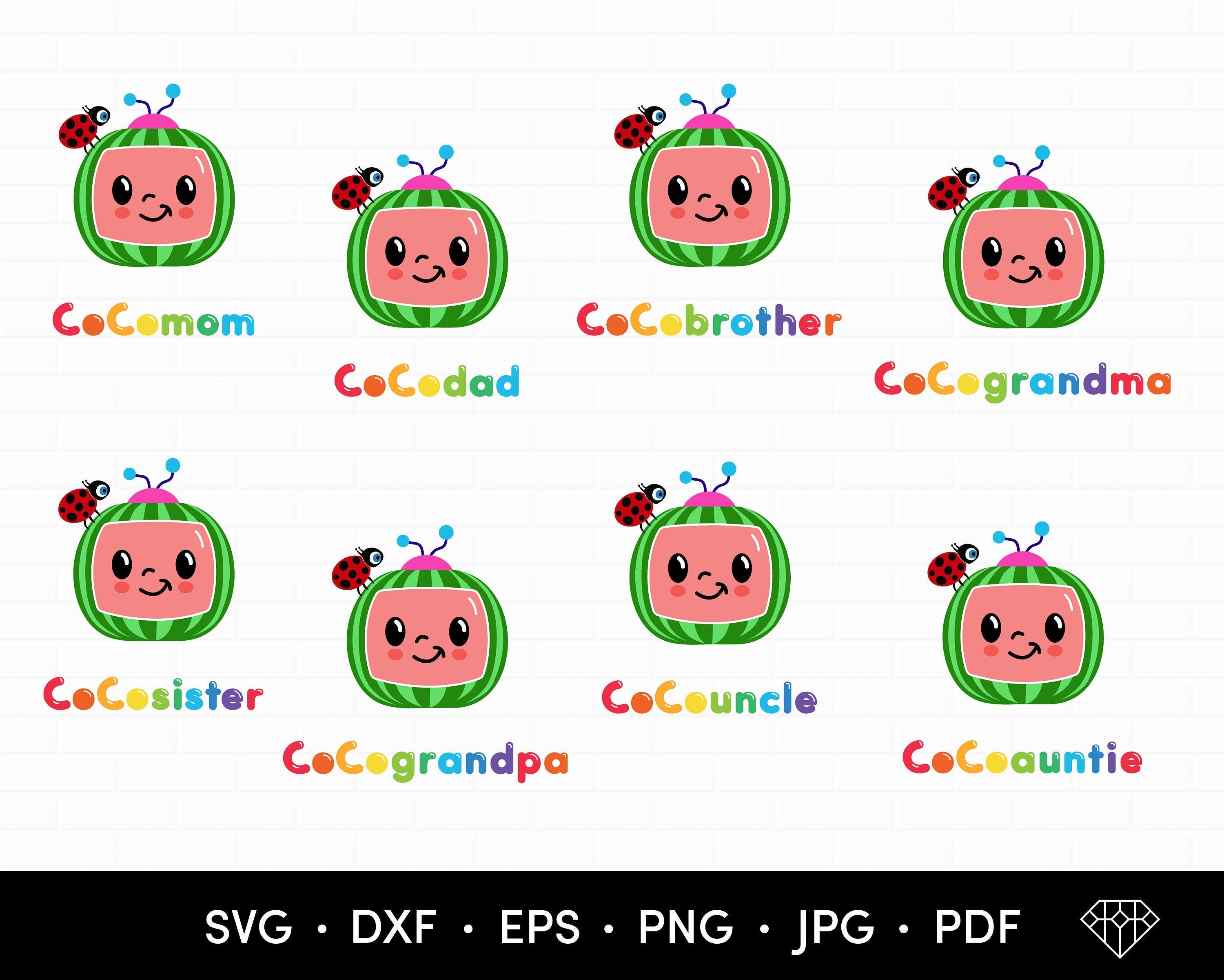 Cocomelon SVG Cocomelon Family Cocomelon PNG Cocomelon | Etsy