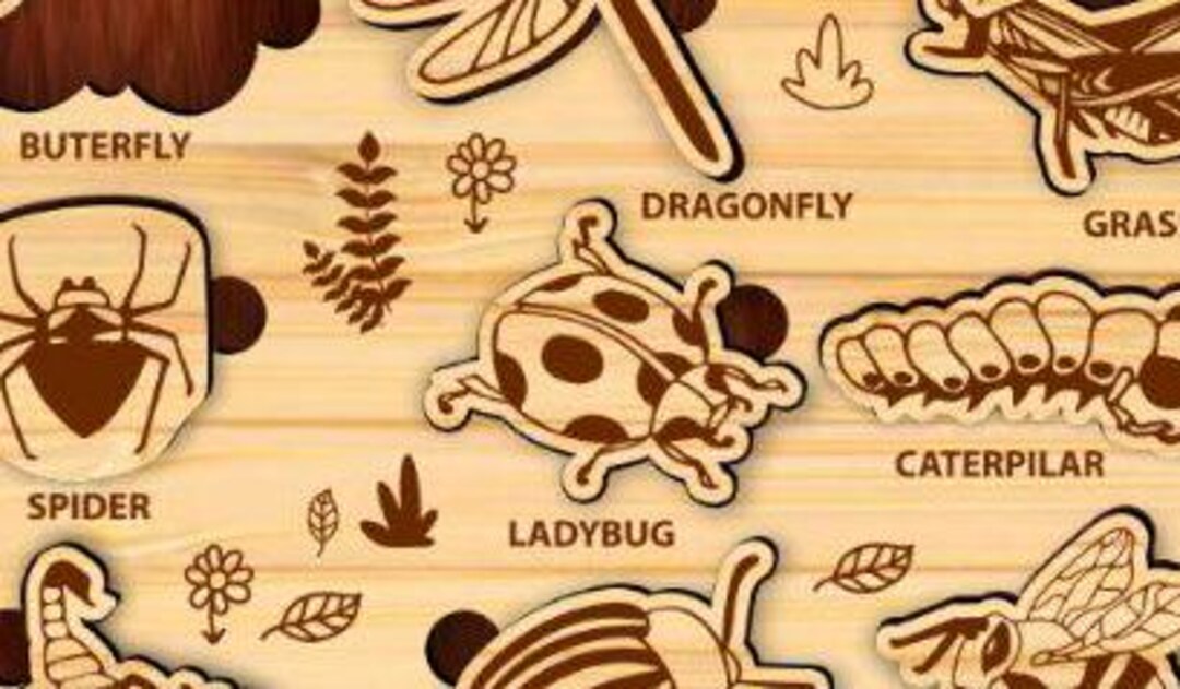 Insect Puzzle for Laser Cut, Cdr, Dxf, Pdf, Ai, Svg File Formats - Etsy