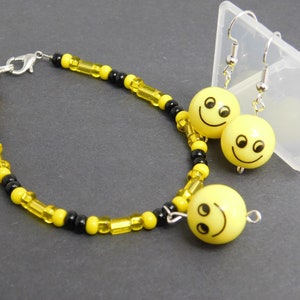 Emoji Bracelet with Matching Earrings