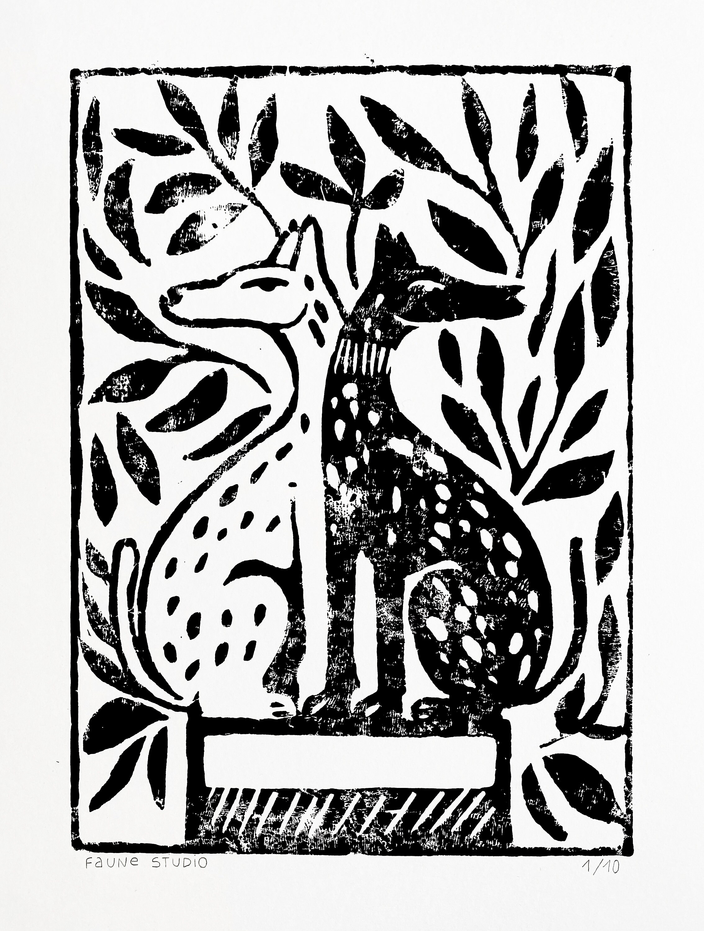 Linocut Print