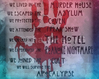 American Horror Story SVG-PNG-JPEG- Téléchargement numérique- Murder House- Ahs - Freak Show