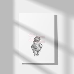 Venus #1 // Illustration // Historical Illustration, Art Print, Venus of Willendorf, Art History, Wall Decor