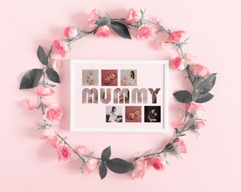 Regalo para mamá en el día de la madre / Regalo de cumpleaños para mamá / Collage de fotos / Regalo imprimible para madres / Regalos de cumpleaños /
