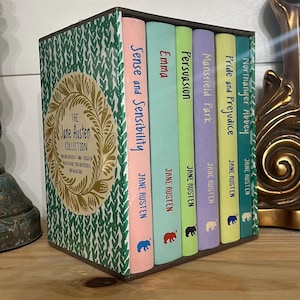 The Jane Austen Collection, 6 Books, Emma Persuasion, Pride and Prejudice, Sense and Sensibility, Northanger Abbey, Mansfield Park, Book Set