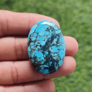 Turquoise  Dyed Wild Horse jasper Cabochons  Dyed Turquoise wholesaler oval shape 35x24x6 mm gemstone loos  Stone  for jewelry making