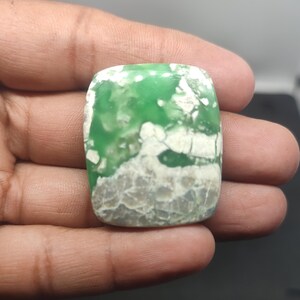 Natural Variscite Cabochon: Untreated Gemstone for Jewelry Making (32x27x6 mm