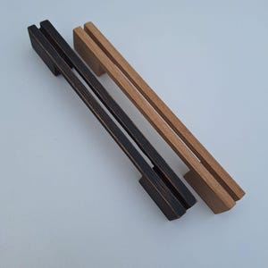 Maniglie in legno nero/maniglie per mobili in legno di quercia naturale/pomelli per cassetti
