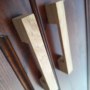 Cabinet Pulls/Modern Handles/Oak Wooden Handle