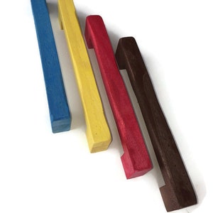 Colour handles/wooden pulls/ handmade cabinets and drawers knobs.