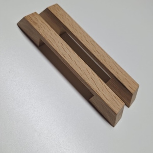 Solid Oak Wood Linear Handle: Furniture Hardware, Natural Finish