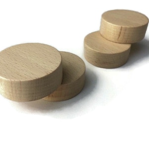 Cabinet knobs/drawer  buttons / double round wooden knobs.