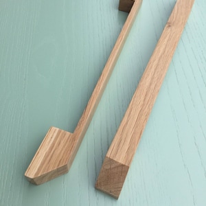 Maniglie in legno naturale Oaq/maniglie per armadi fatte a mano/pomelli per cassetti, mobili da cucina/maniglie solide per armadi.