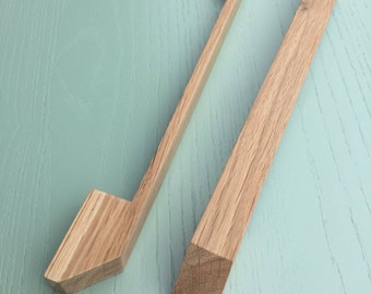 Tiradores de madera de oaq hechos a mano: pomos de madera maciza para cajones