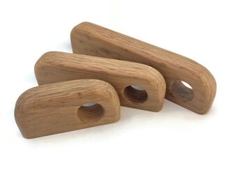 木製のノブ/オークの手作りの引き手/キャビネットのハンドル。