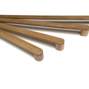 Wooden oaq  handles/ handmade pulls.