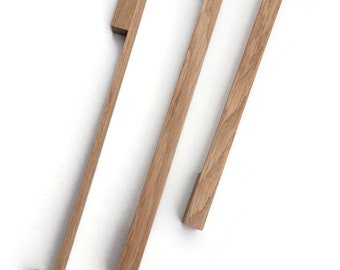 Handmade Oak Drawer Handles: Modern Cabinet Pulls