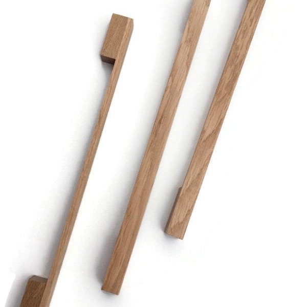 Wood drawer handles-Modern handles-Cabinet Pulls-Oaq handles.