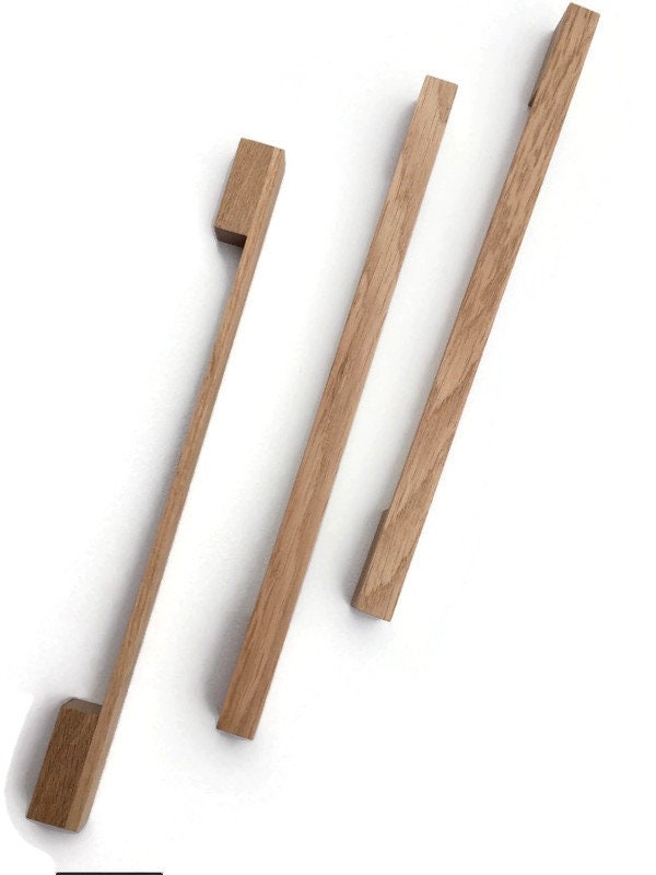 Wood Drawer Handlesmodern Pullsoaq Handles. Etsy