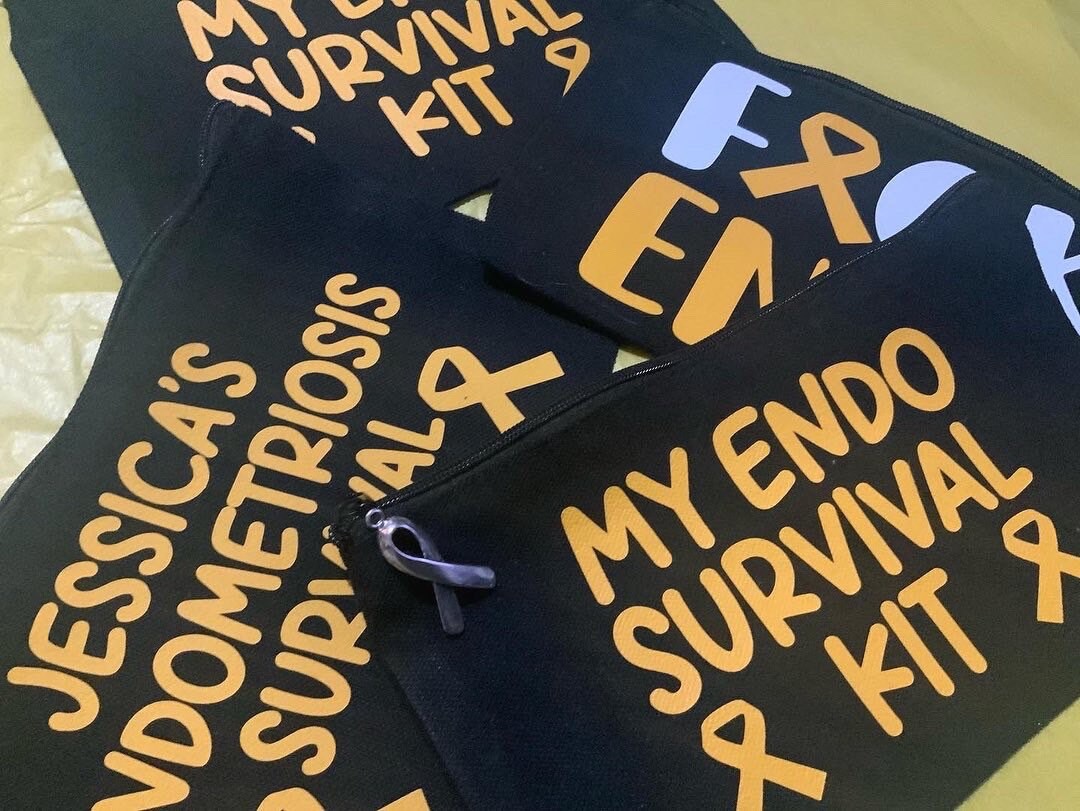 Endometriosis Survival Kit Cotton Case to Help Keep Your Essentials