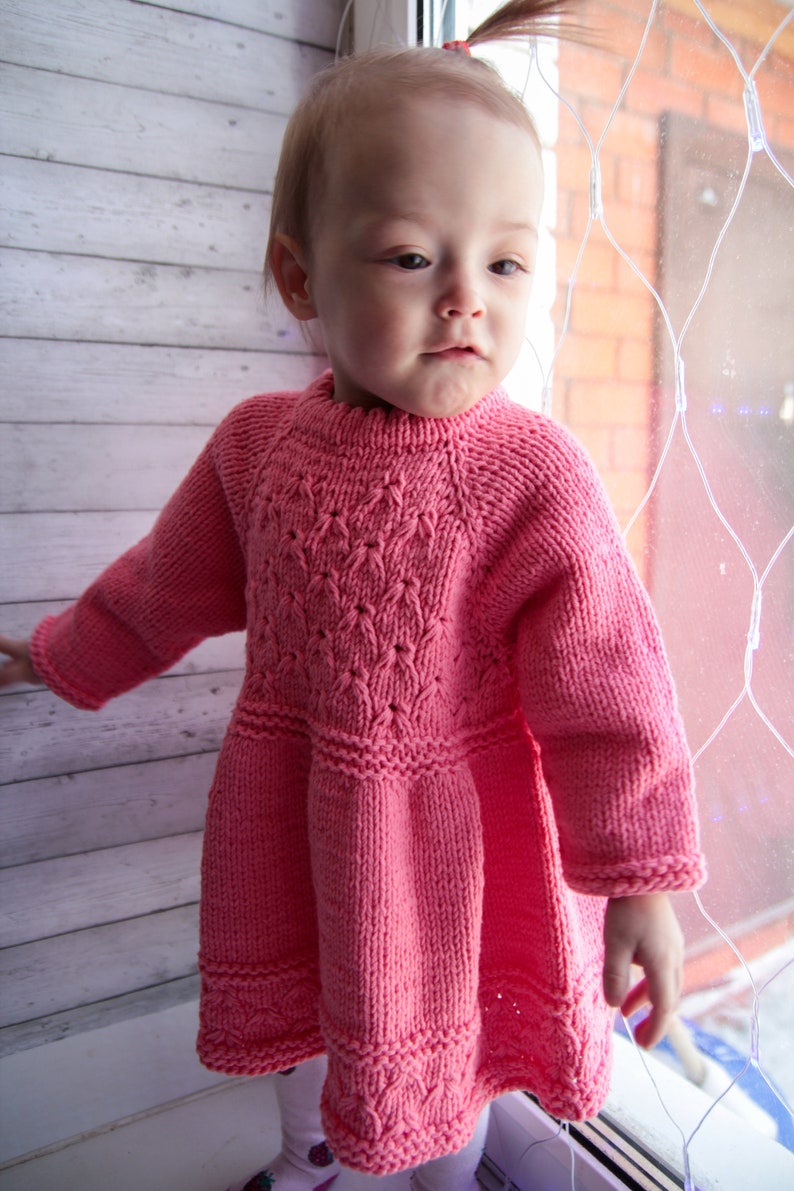 Knitted baby dress Knitted baby clotheshandknit baby girl Etsy