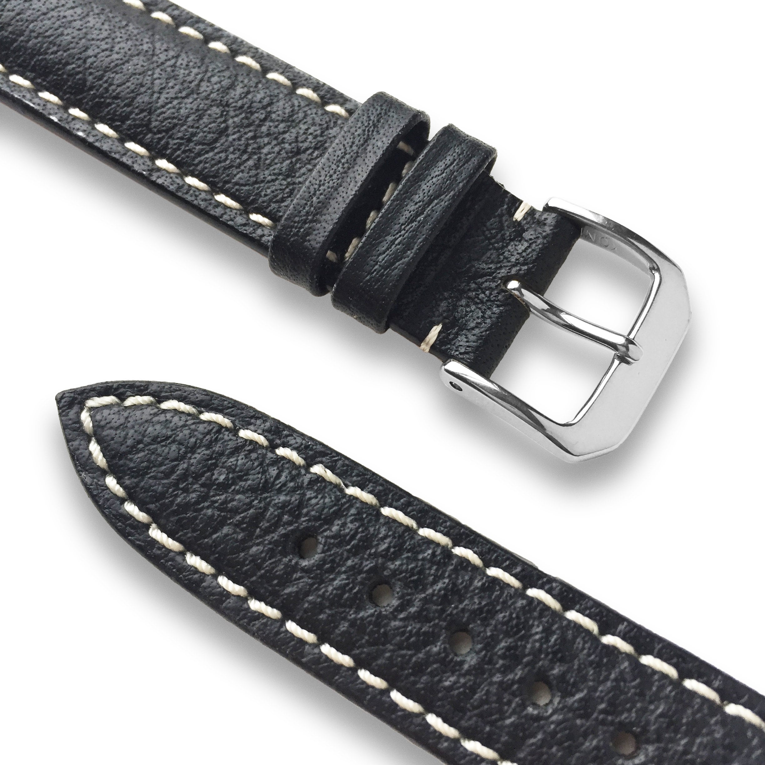 Da Uomo 18mm Vera Pelle Extra Lungo Marrone Bufalo - Foto 8