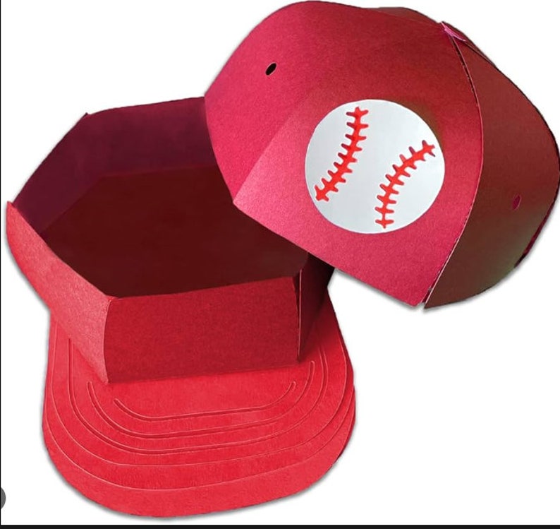 SVG for Baseball Cap Gift Box Etsy