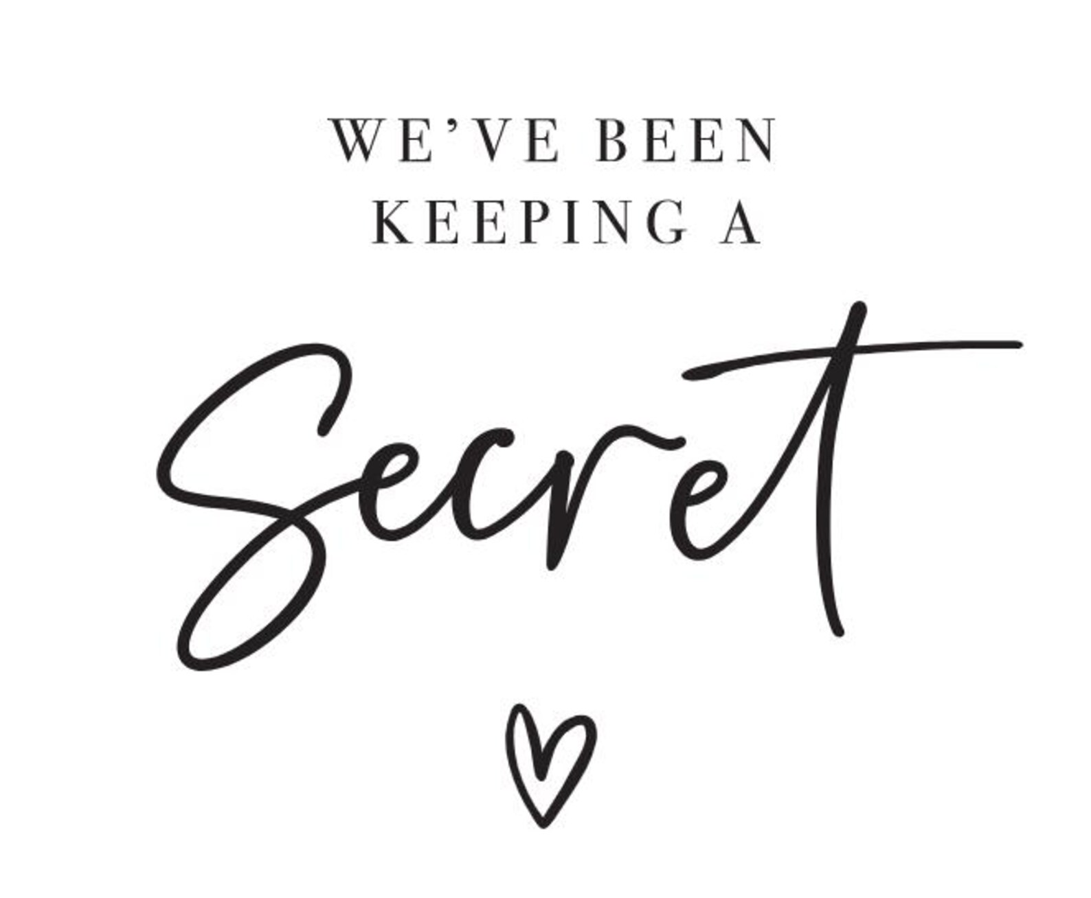 We've Been Keeping a Secret Pregnancy Announcement Babygrow Etsy