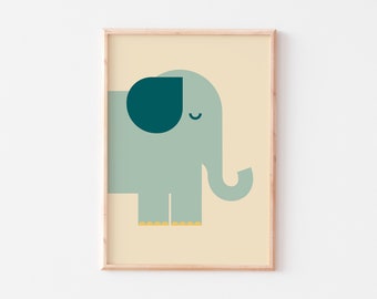 Elephant Nursery Print  |  Elephant Print  |  Safari Elephant Print |  Cute Elephant Print  |  Safari Nursery Print