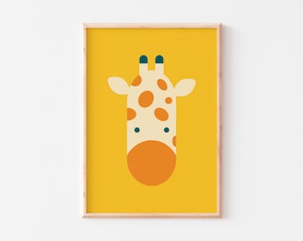 Giraffe Nursery Print  |  Giraffe Print  |  Cute Giraffe Print  |  Safari Print |  Safari Nursery Print