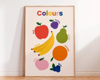 Kid's Colours Print | Colours Print | Learning Colours Print | Educational Print