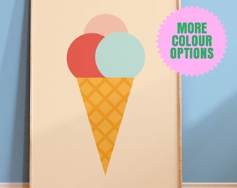 Ice-cream Print  |  Ice-cream Nursery Print  |  Ice-cream Kid's Print  |  Gelato Kid's Print  |  Girl's Nursery Print