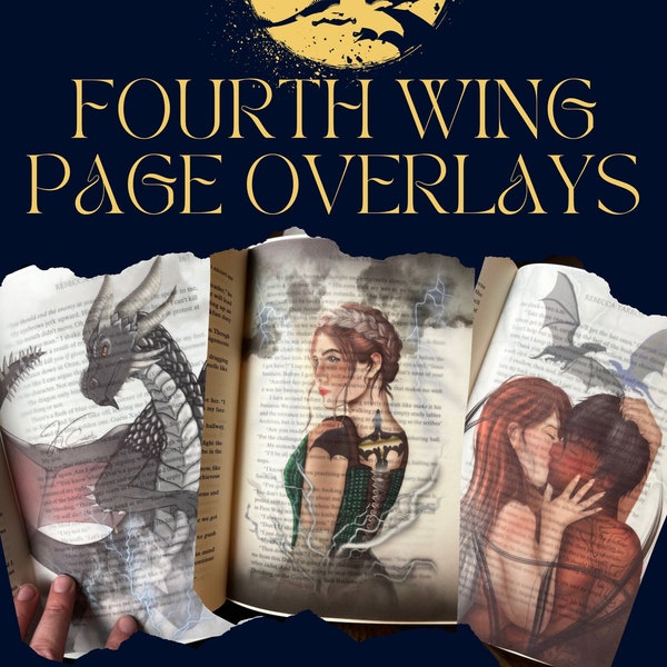 Fourth Wing Page Overlay Set - OFFICIALLY LICENSED Rebecca Yarros The Empyrean Series