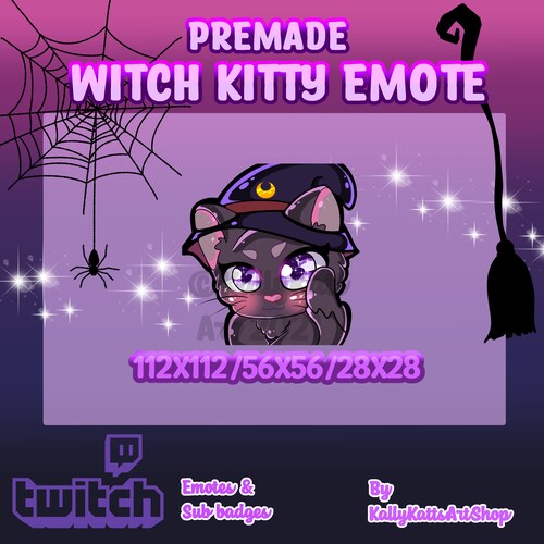 Halloween Kitty Emotes for Twitch and Discord Etsy